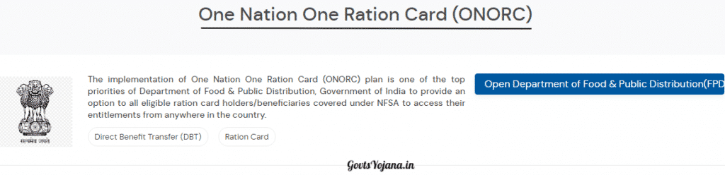 one nation one ration card scheme online apply